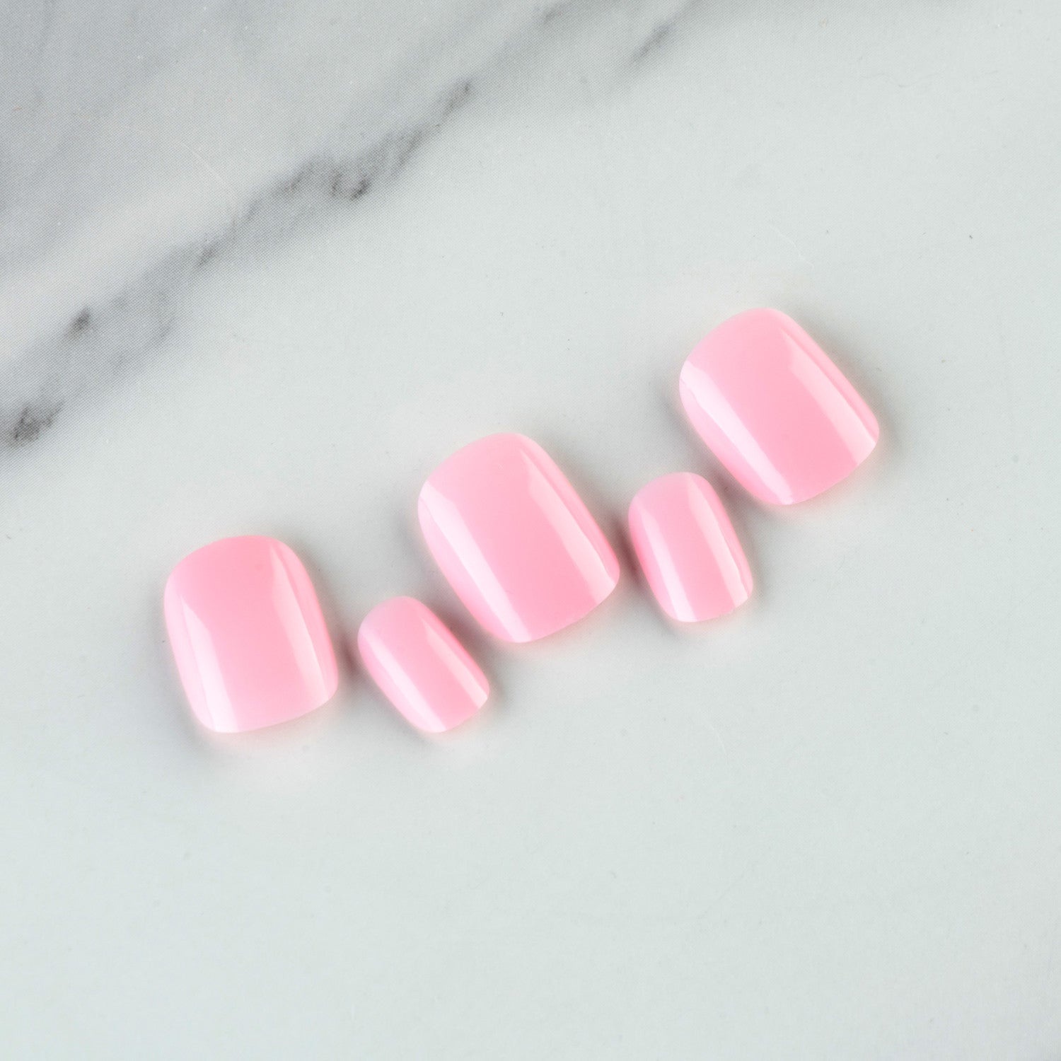 Wholesale Short Glossy Plastic Nail Stickers